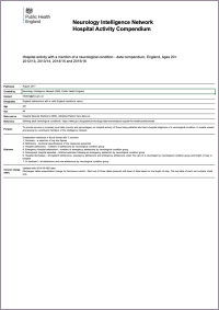 Hospital Activity Compendium