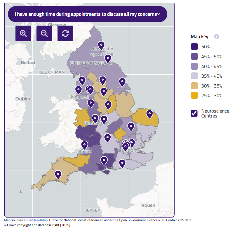  a screenshot from the my neuro survey data tool